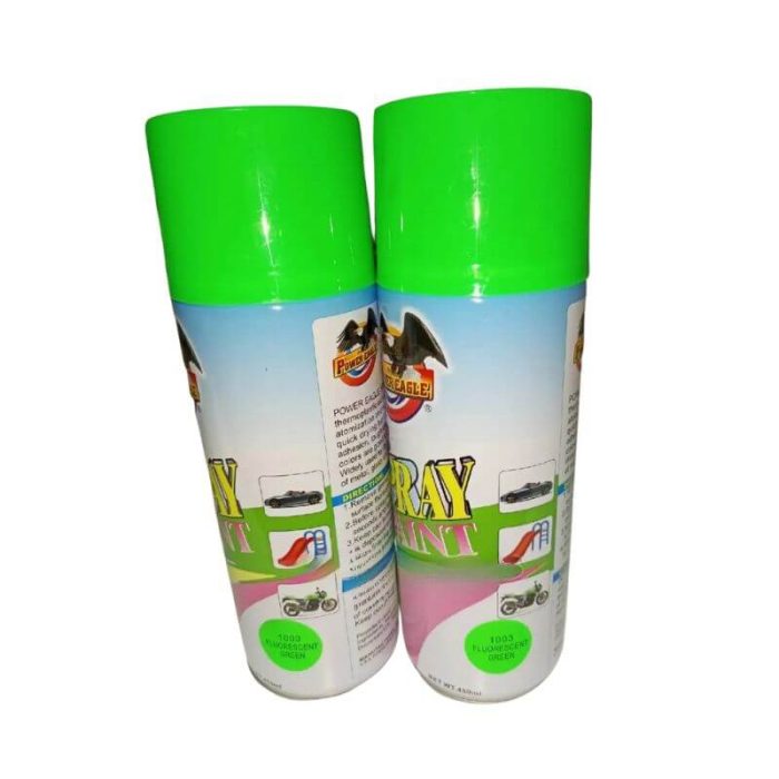 flourescent spray paint green 1