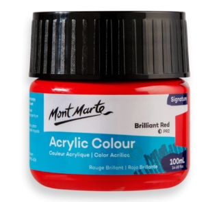 mont marte 100ml brilliant red image 1