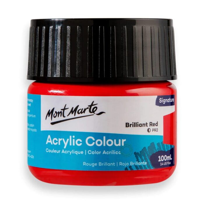 mont marte 100ml brilliant red image 1
