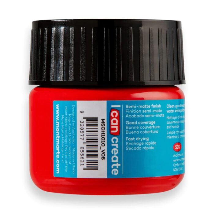 mont marte 100ml brilliant red image 3