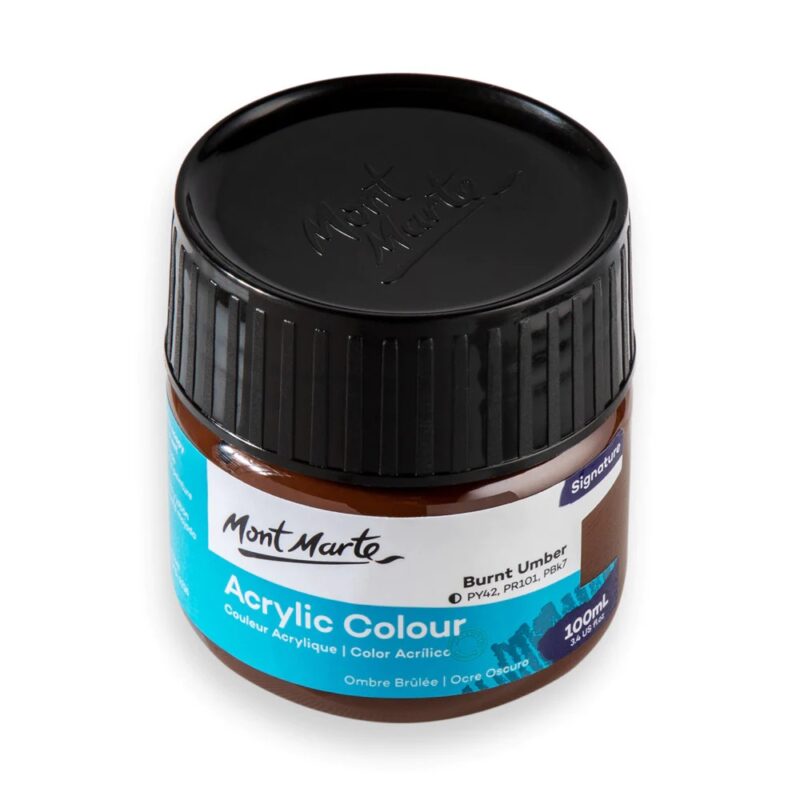 mont marte 100ml burnt umber paint image 2