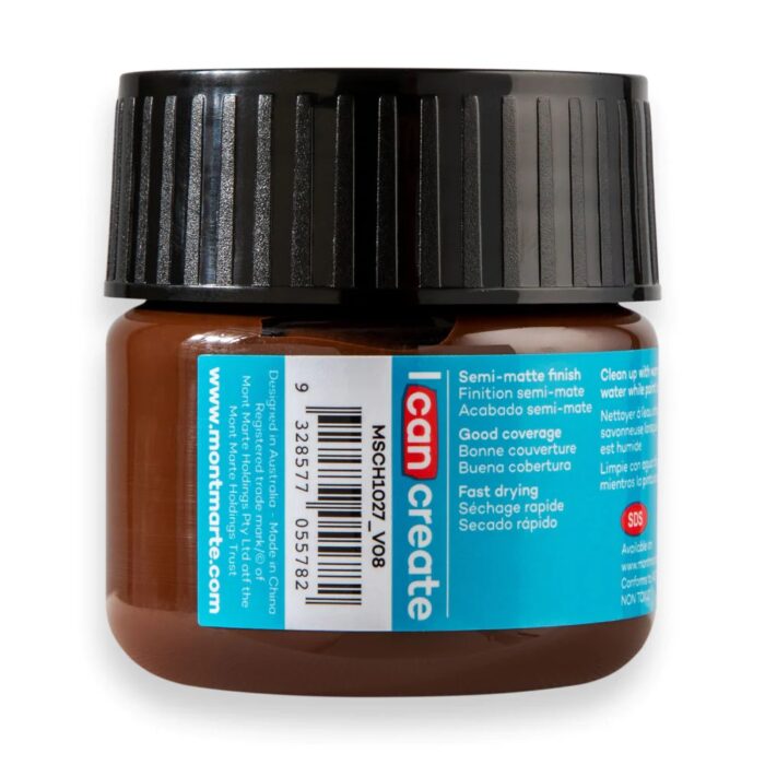 mont marte 100ml burnt umber paint image 3