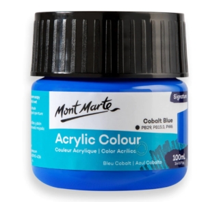 Acrylic cobalt blue paint