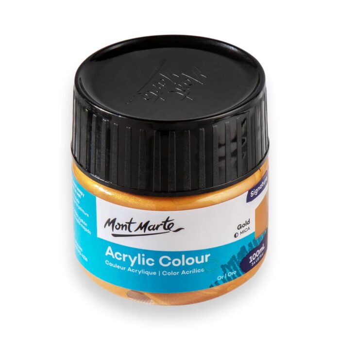 mont marte 100ml gold paint image 2