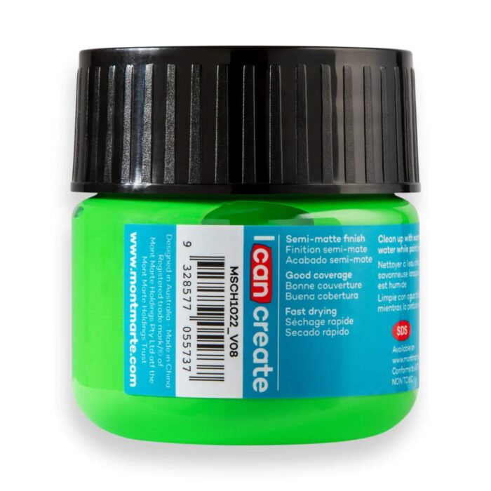 mont marte 100ml light green paint image 3