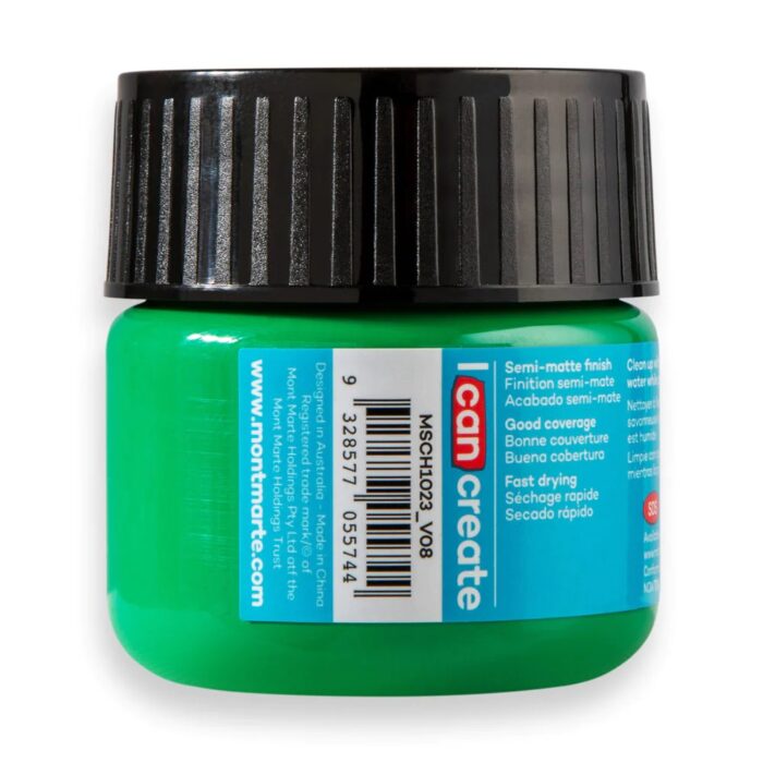 mont marte 100ml medium green colour paint image 3