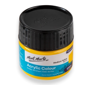 mont marte 100ml medium yellow acrylic paint image 2