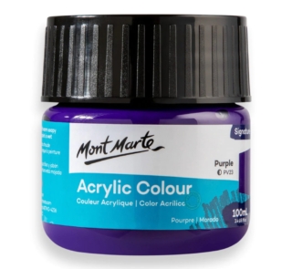 The 100ml acrylic purple paint 