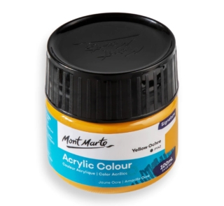 mont marte 100ml yellow ochre paint image 2