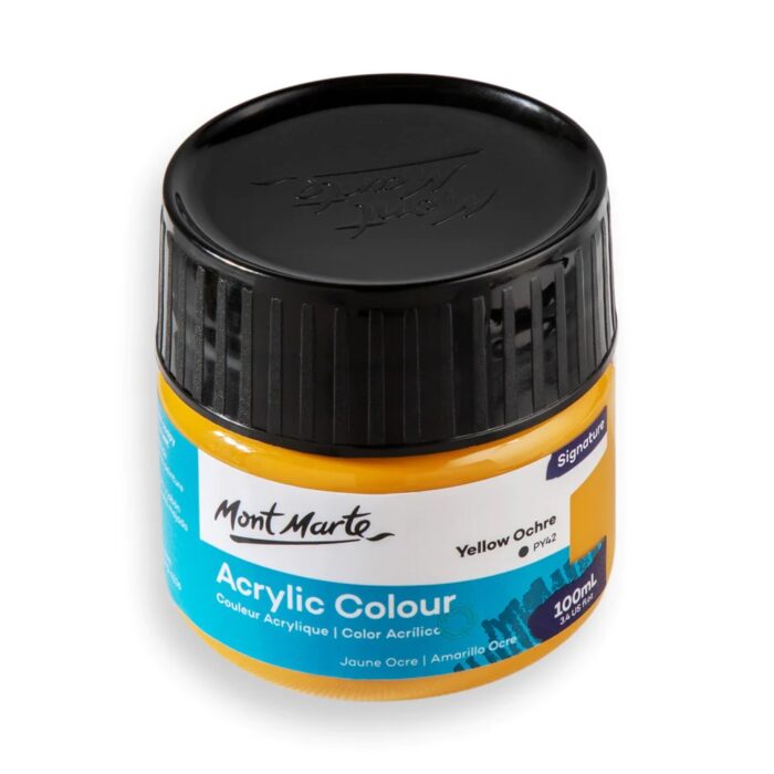 mont marte 100ml yellow ochre paint image 2