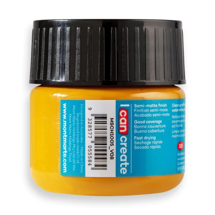 mont marte 100ml yellow ochre paint image 3