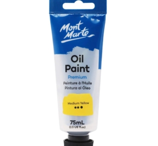 mont marte 75ml oil paint medium yellow