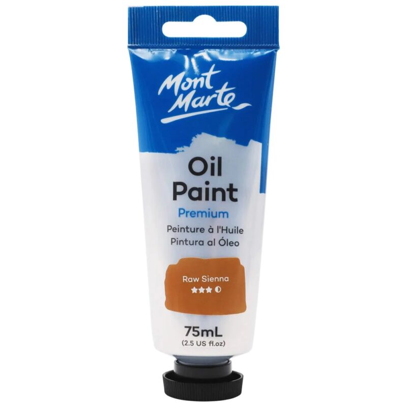 mont marte 75ml oil paint raw sienna image 1