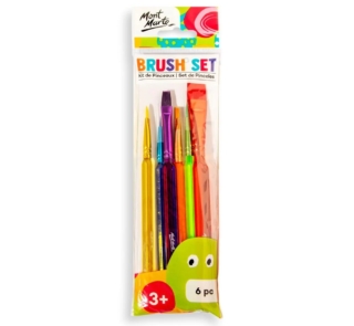 mont marte paint brush set 6pcs image 1