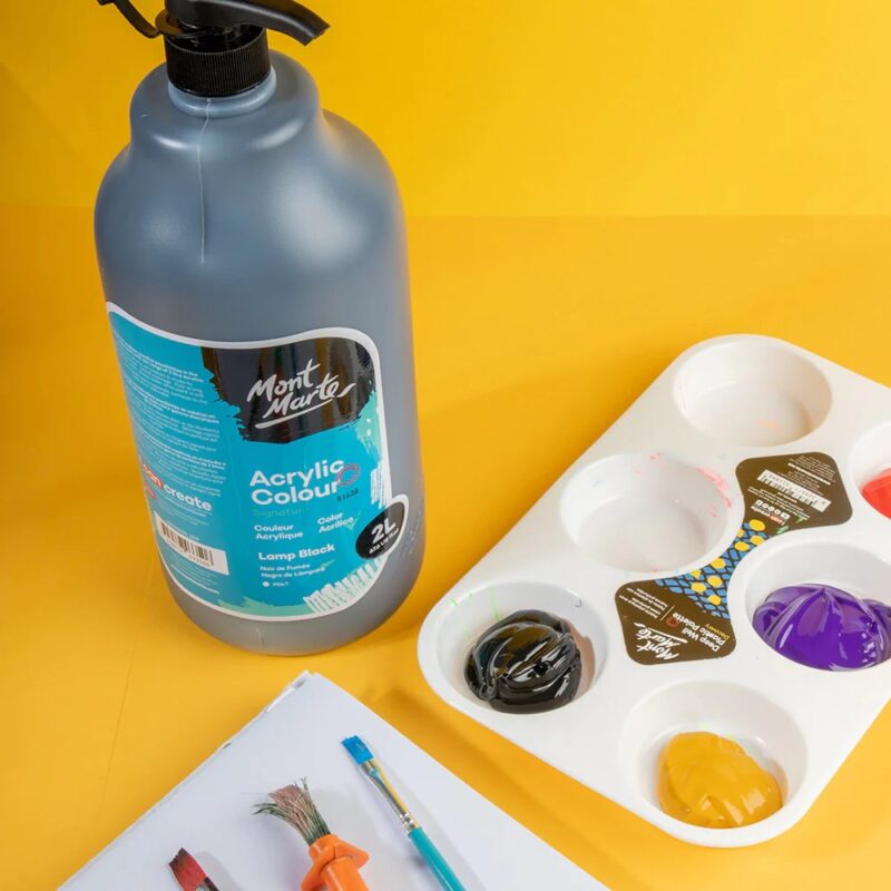 Acrylic Colour Paint Signature 2L 67.6 US fl.oz Bottle – Black image 2
