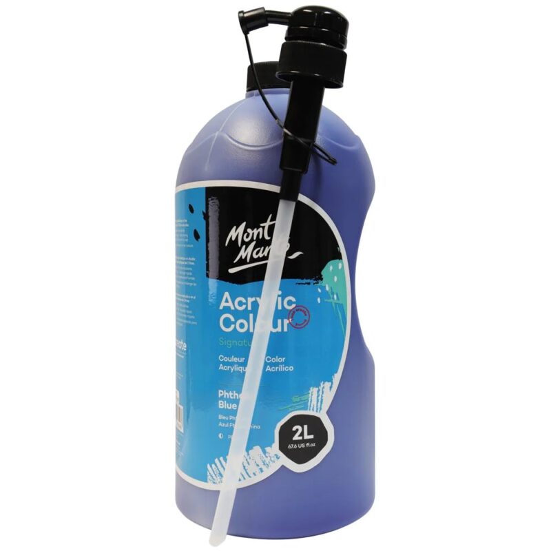 Acrylic Colour Paint Signature 2L 67.6 US fl.oz Bottle – Phthalo Blue image 2