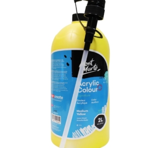 Acrylic Colour Paint Signature 2L Bottle – Medium Yellow image 2