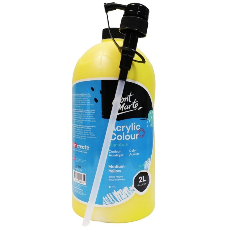 Acrylic Colour Paint Signature 2L Bottle – Medium Yellow image 2