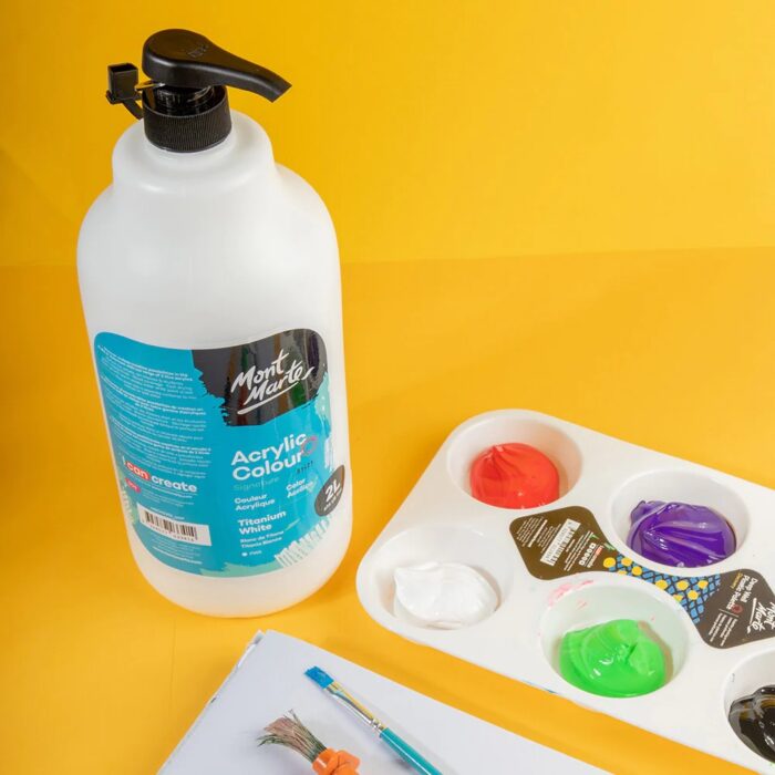 Acrylic Colour Paint Signature 2L – Titanium White image 2