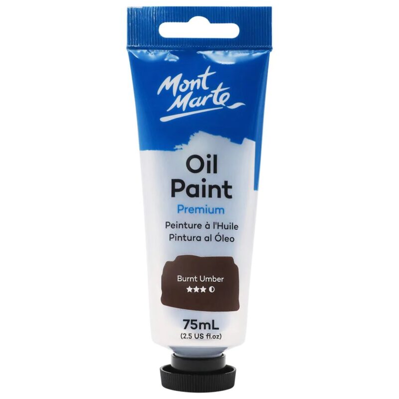 Oil Paint Premium 75ml 2.5 US fl.oz Tube Burnt Umber image 1