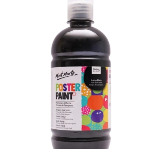 500ml Lamp Black Poster Paint