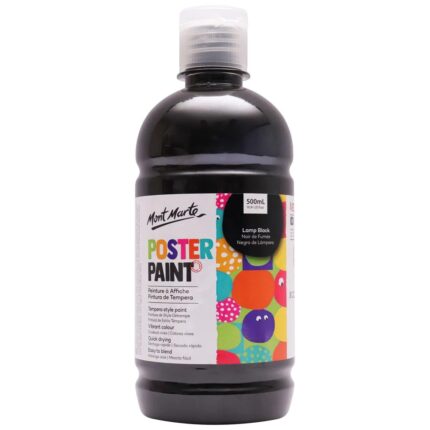 500ml Lamp Black Poster Paint