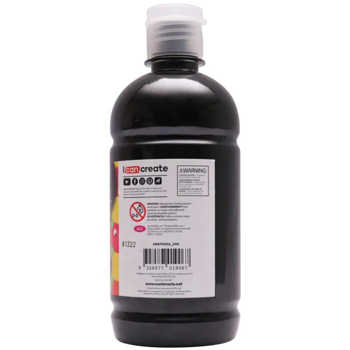 Poster Paint 500ml 16.91 US fl.oz Lamp Black image 2