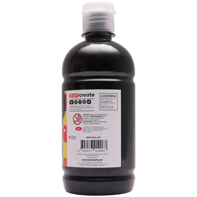 Poster Paint 500ml 16.91 US fl.oz Lamp Black image 2