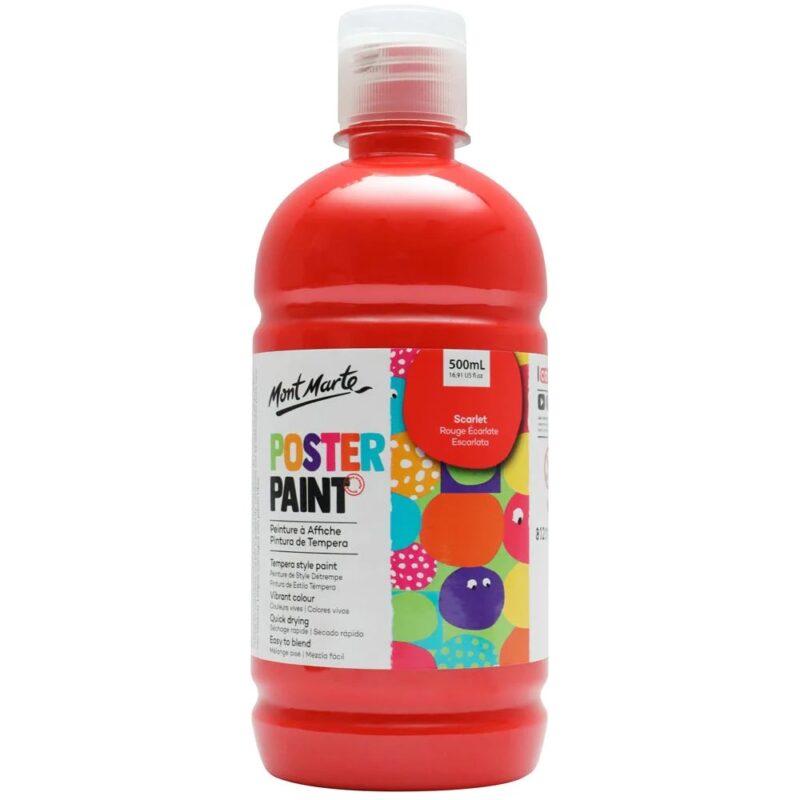 Poster Paint 500ml 16.91 US fl.oz Scarlet image 1