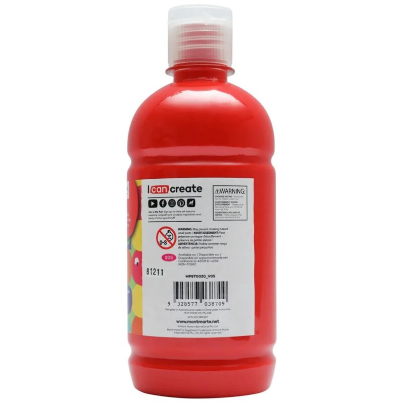 Poster Paint 500ml 16.91 US fl.oz Scarlet image 2