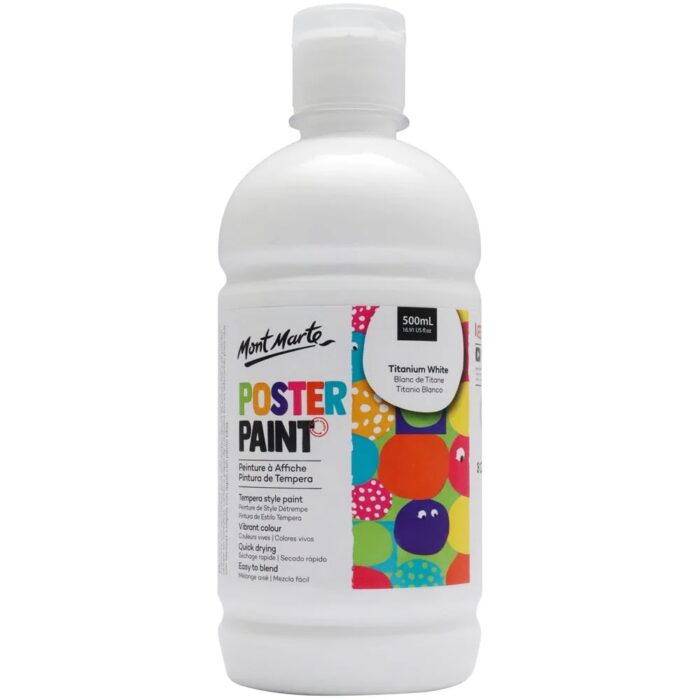 Poster Paint 500ml 16.91 US fl.oz Titanium White image 1