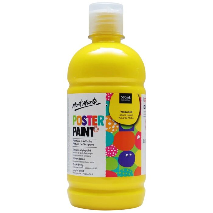 Poster Paint 500ml Yellow Mid image 1