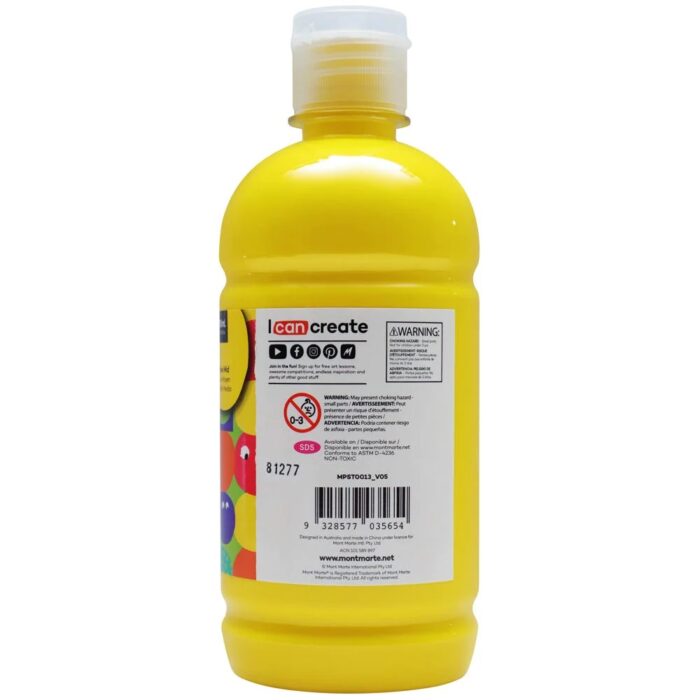Poster Paint 500ml Yellow Mid image 2