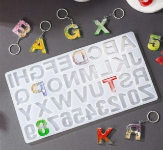 alphabet and numbers silicone mold image 2