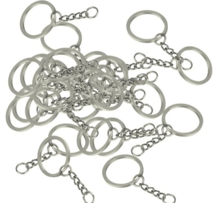 silver keycahin rings image 1