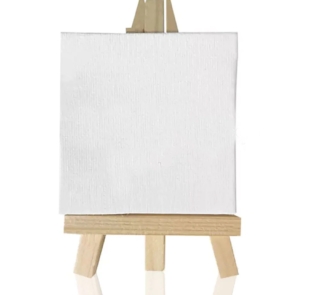 15cm by 15cm canvas board with stand image 1