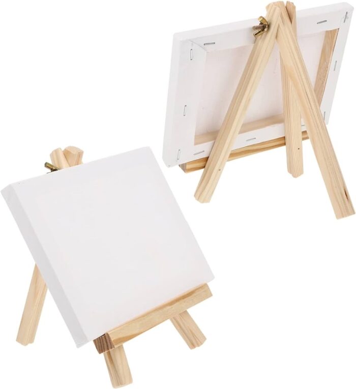 15cm by 15cm canvas board with stand image 2
