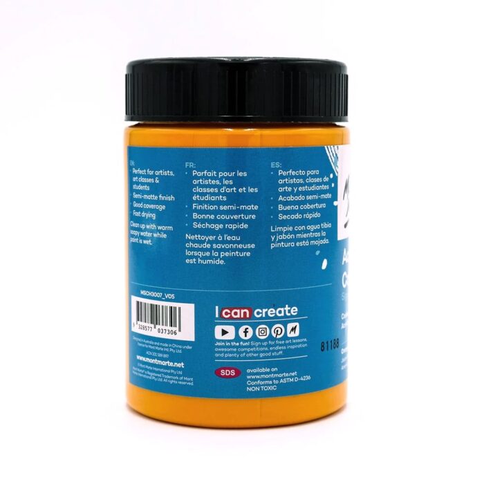 Acrylic Colour Paint Signature 300ml 10.1 US fl.oz Orange Yellow image 1