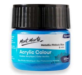 buy Metallic Phthalo Blue Acrylic Paint 100ml