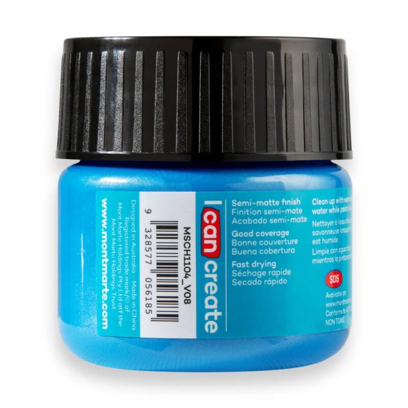 100mls metallic pthalo blue acrylic paint image 3