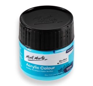 100mls sky blue acrylic paint image 2