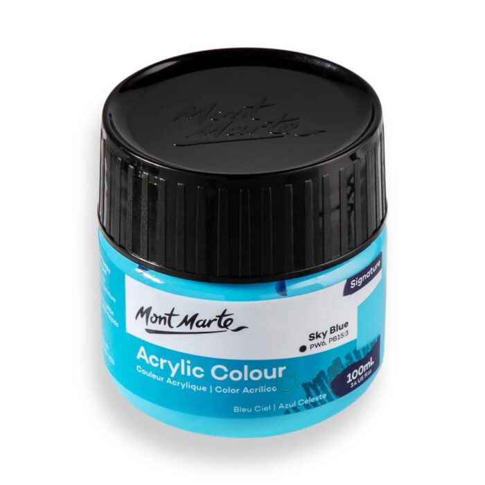 100mls sky blue acrylic paint image 2