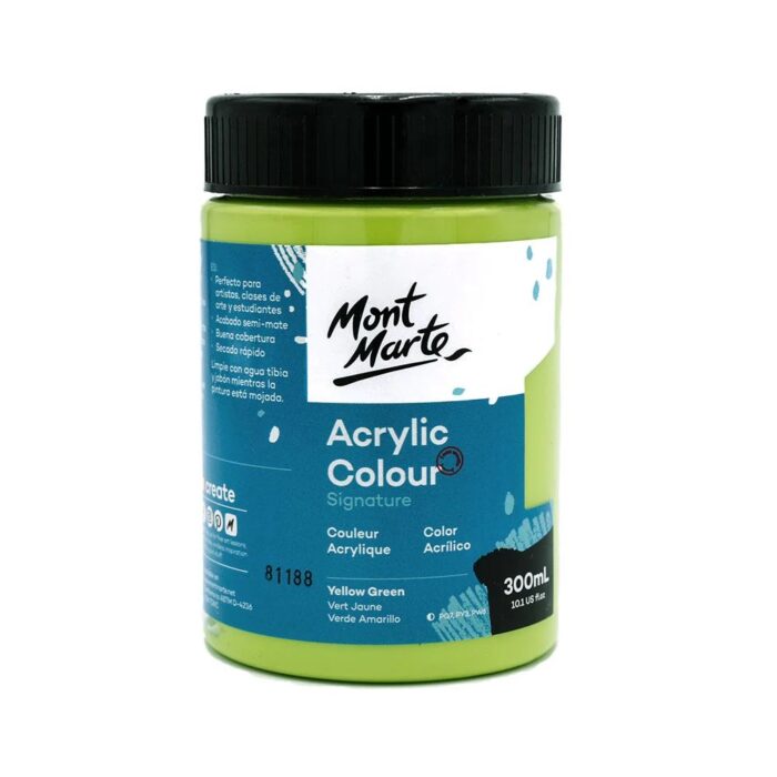 300ml acrylic paint Yellow green image 1