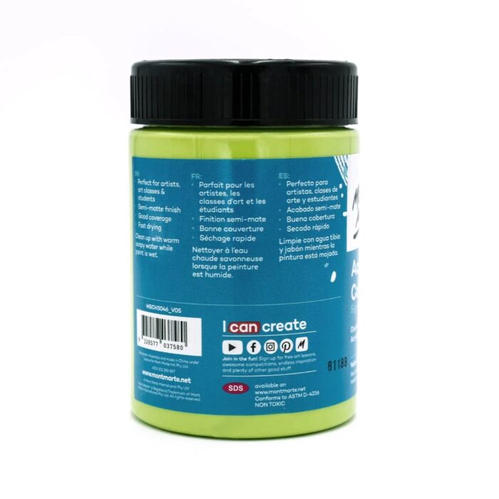 300ml acrylic paint Yellow green image 2