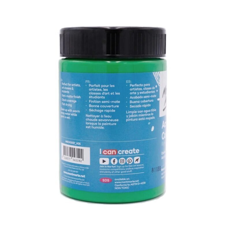 300ml acrylic paint monastral green image 2