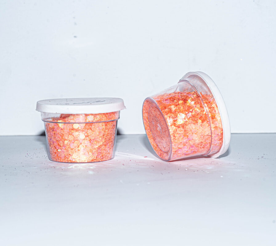 Glitter Chunks orange 1