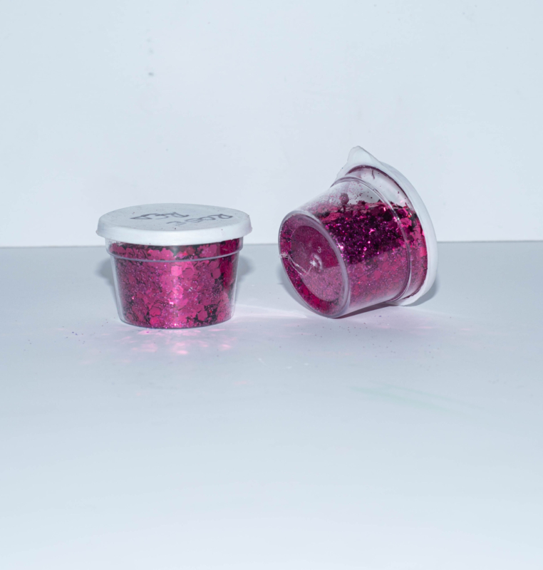 Rose Red Glitter Chunks
