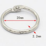 Resin Book Binder Rings 6pcs  -Silver XC1109 -7