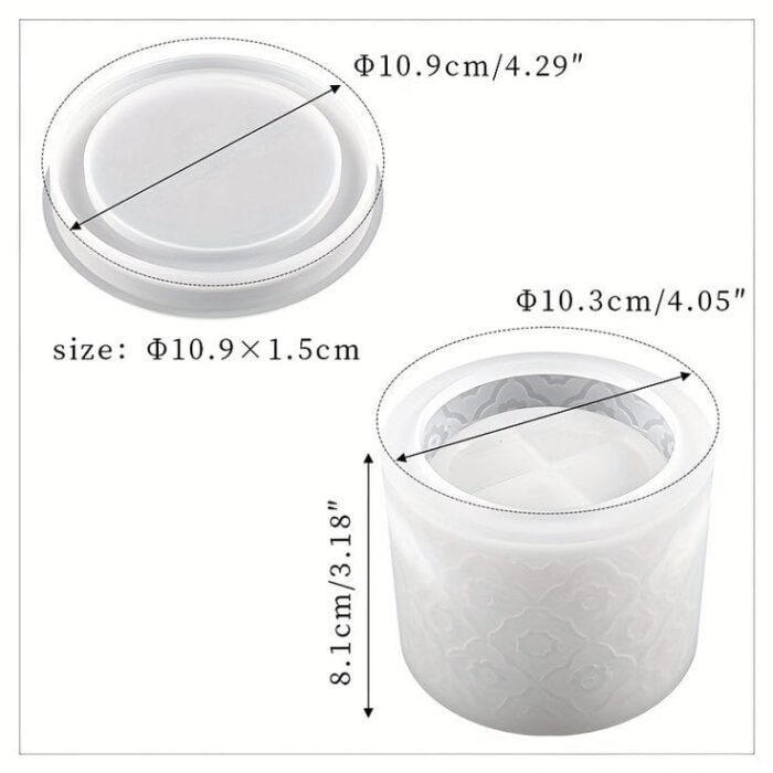 Jar with Lid Silicone Mold