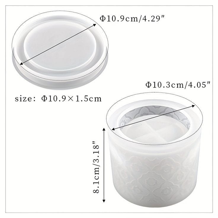 Jar with Lid Silicone Mold